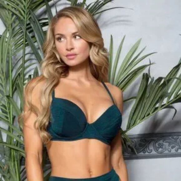 Becca Swim Mesa Verde Convertible Strap Top (size small with E-cup) NWT - Picture 4 of 9